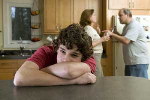 Un figlio soffre i litigi tra genitori