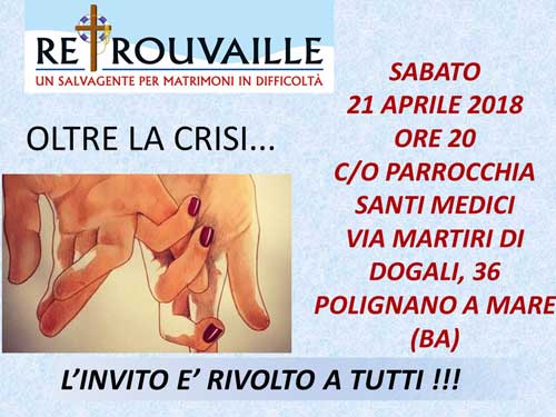 Tornare insieme dopo una crisi. Presentazione del programma Retrouvaille a Polignano Bari