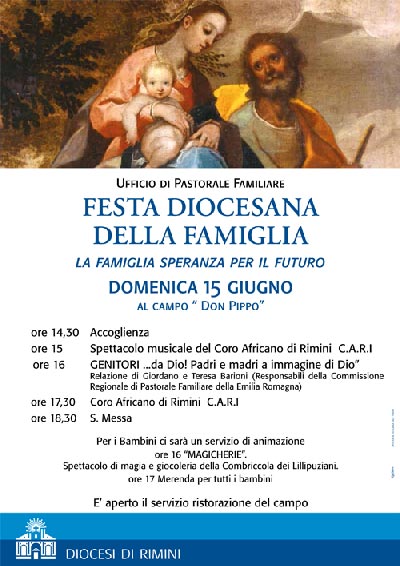 Manifesto della Festa della Famiglia promossa dalla Diocesi di Rimini nel 2014