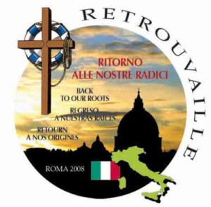 Logo del Meeting internazionale di Retrouvaille a Roma 2008