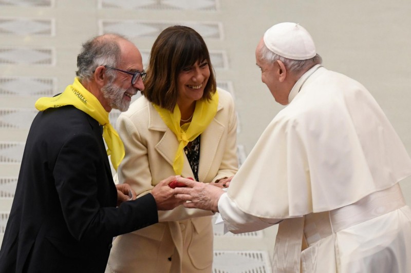 Papa Francesco e i coordinatori Della Region Italia di Retrouvaille